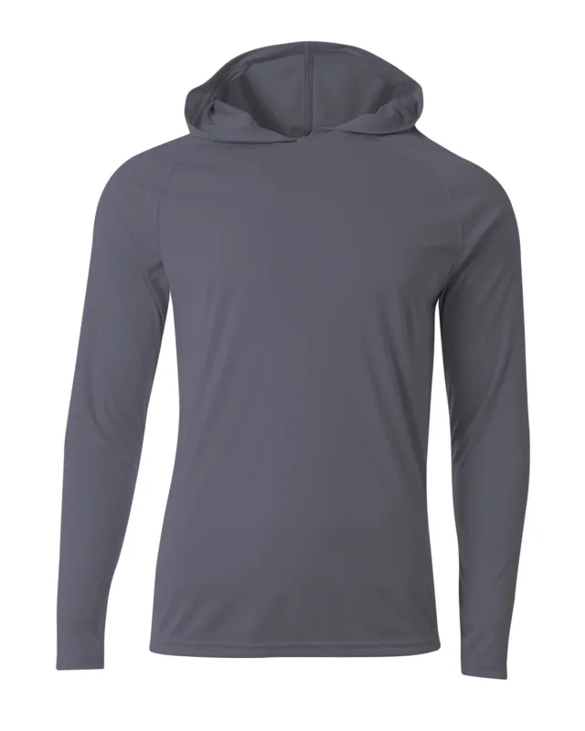 A4 Men's Cooling Performance Long-Sleeve Hooded T-shirt — view 20