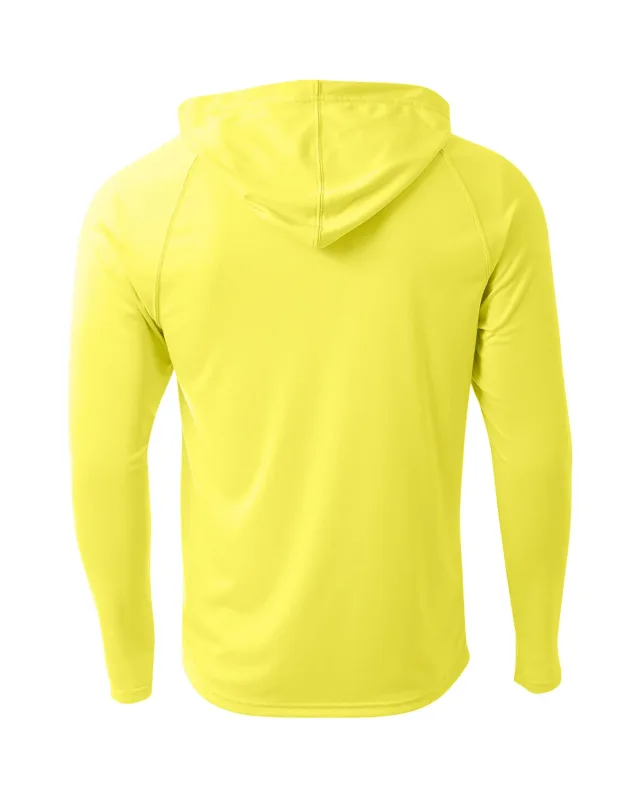 A4 Men's Cooling Performance Long-Sleeve Hooded T-shirt — view 25
