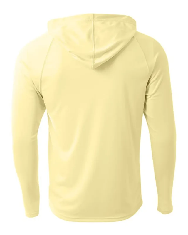 A4 Men's Cooling Performance Long-Sleeve Hooded T-shirt — view 28