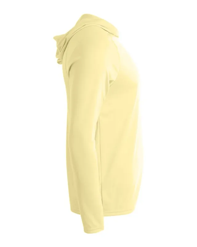 A4 Men's Cooling Performance Long-Sleeve Hooded T-shirt — view 30