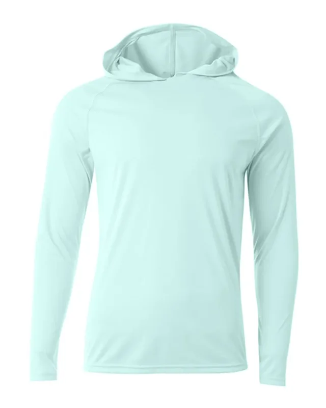 A4 Men's Cooling Performance Long-Sleeve Hooded T-shirt — view 35