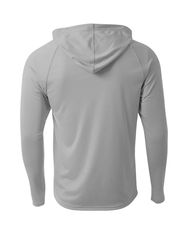 A4 Men's Cooling Performance Long-Sleeve Hooded T-shirt — view 4