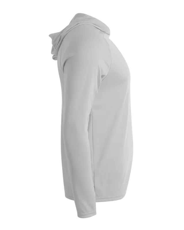 A4 Men's Cooling Performance Long-Sleeve Hooded T-shirt — view 6