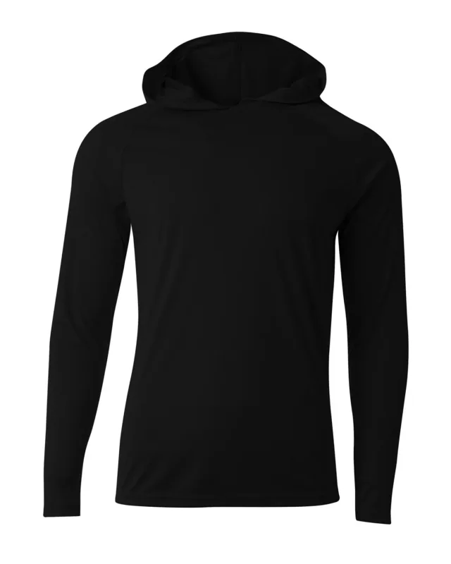 A4 Men's Cooling Performance Long-Sleeve Hooded T-shirt — view 8