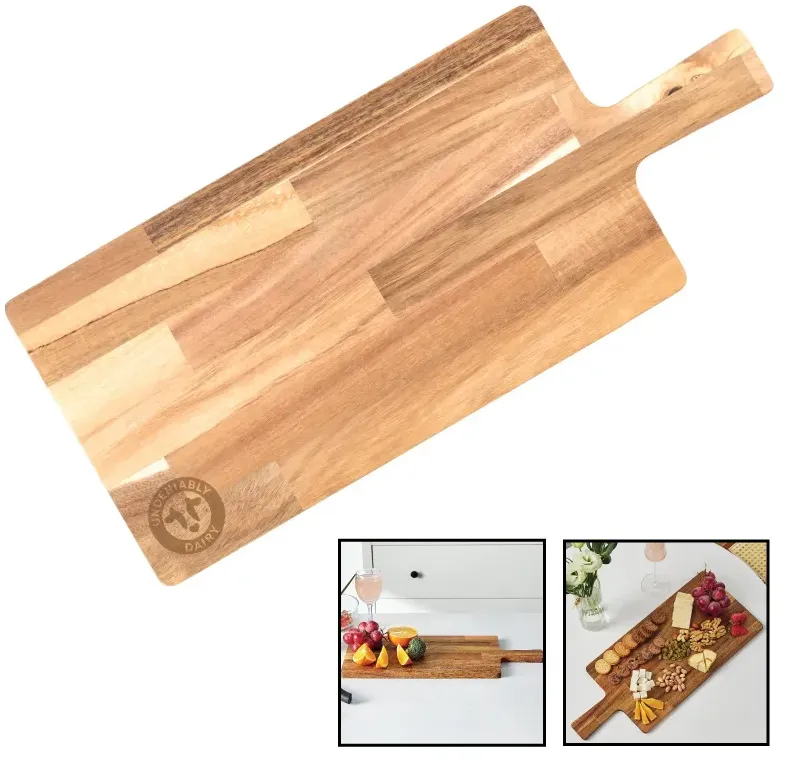 Custom Acacia Wood Cutting & Serving Board with Engraving