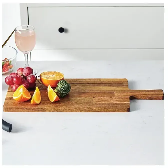 Custom Acacia Wood Cutting & Serving Board with Engraving — view 4