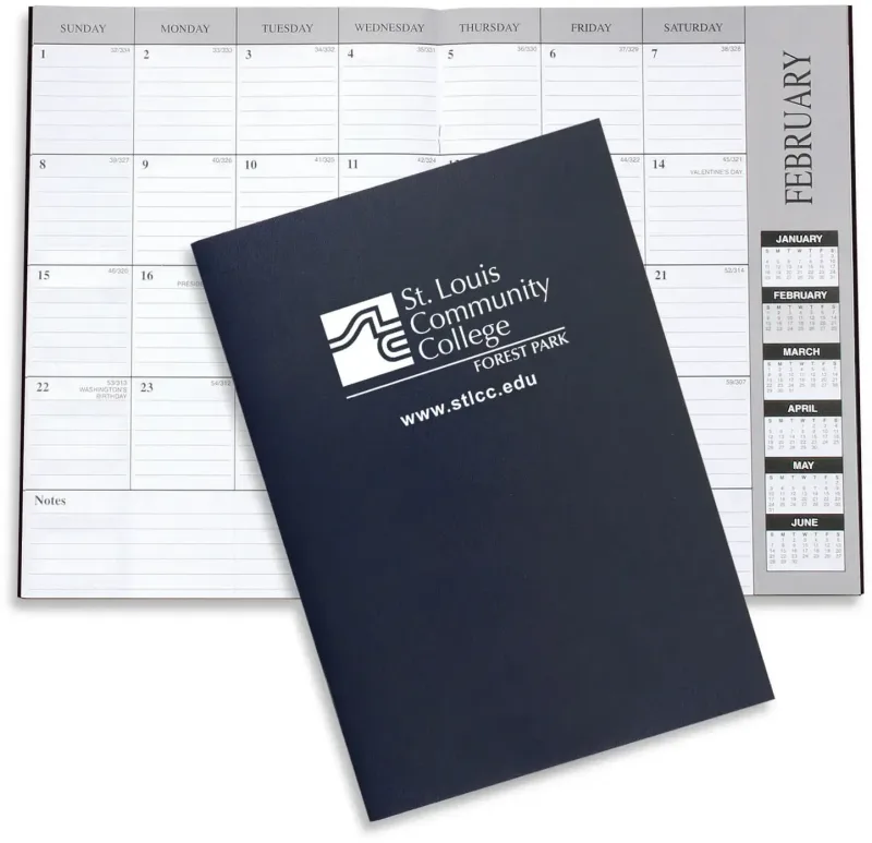 Personalized Academic Monthly Desk Planners - Leatherette (1607) — view 11