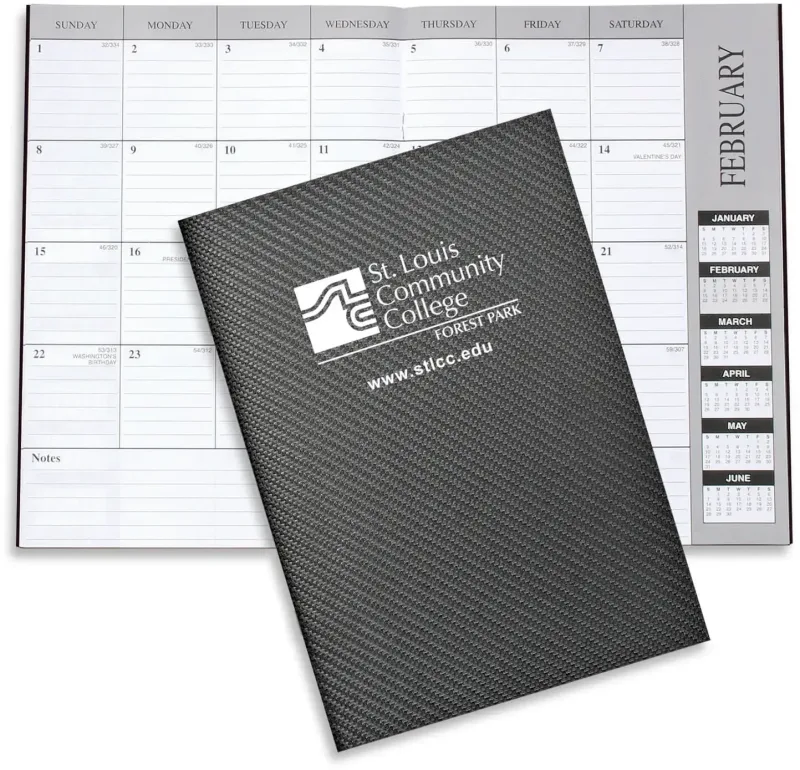 Personalized Academic Monthly Desk Planners - Leatherette (1607) — view 5