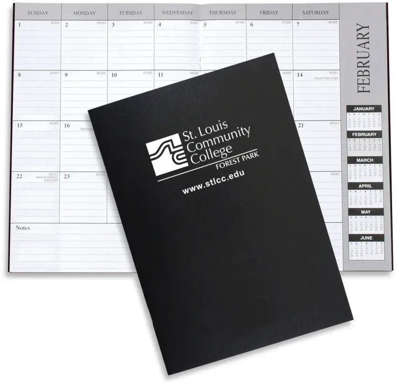 Personalized Academic Monthly Desk Planners - Leatherette (1607) — view 7