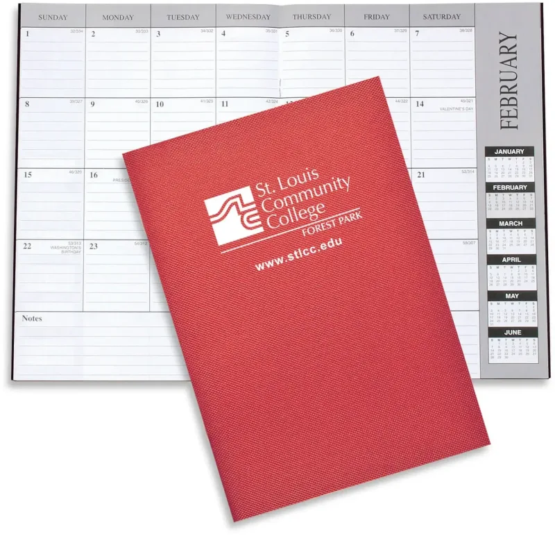 Personalized Academic Monthly Desk Planners - Leatherette (1607) — view 8
