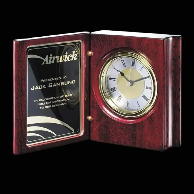 Custom Rosewood Academy Clock with Engraving