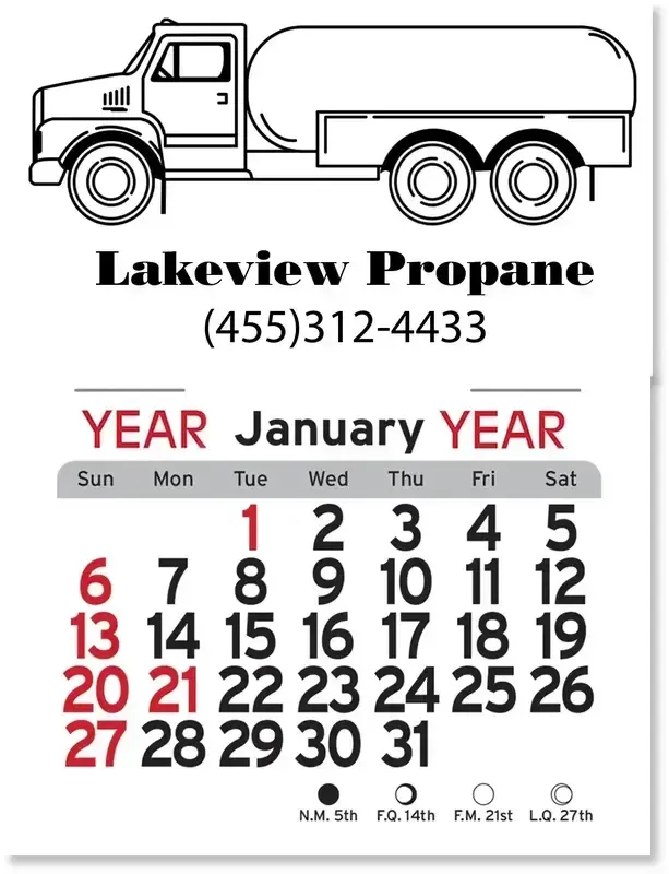 Logo Calendars - Propane Truck