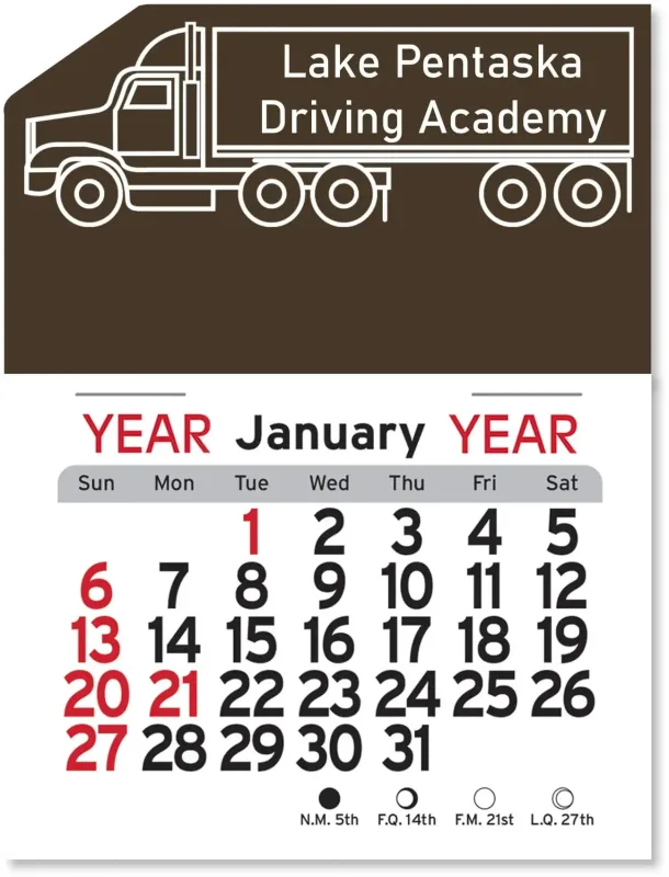 Custom Truck Calendar Pad — view 1