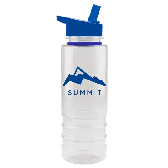 Custom Admiral Tritan™ Bottle (24 oz.) with Flip Straw and Accent Collar