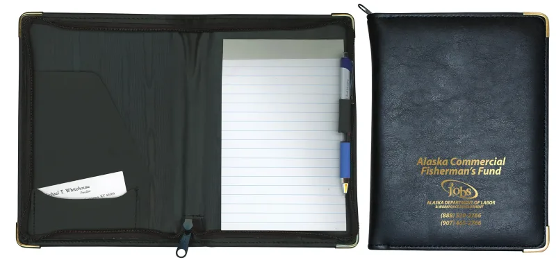 Personalized Advantage Zipper Folder (Junior Size) — view 2