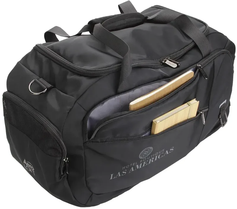 Custom Jet Black Weekender Duffel — view 11