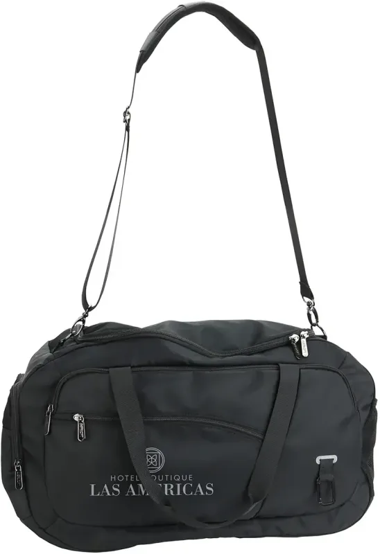 Custom Jet Black Weekender Duffel — view 2