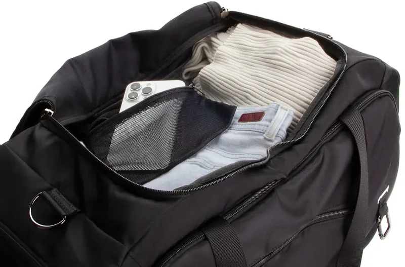 Custom Jet Black Weekender Duffel — view 6