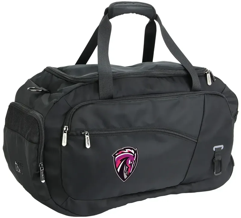 Custom Jet Black Weekender Duffel — view 7
