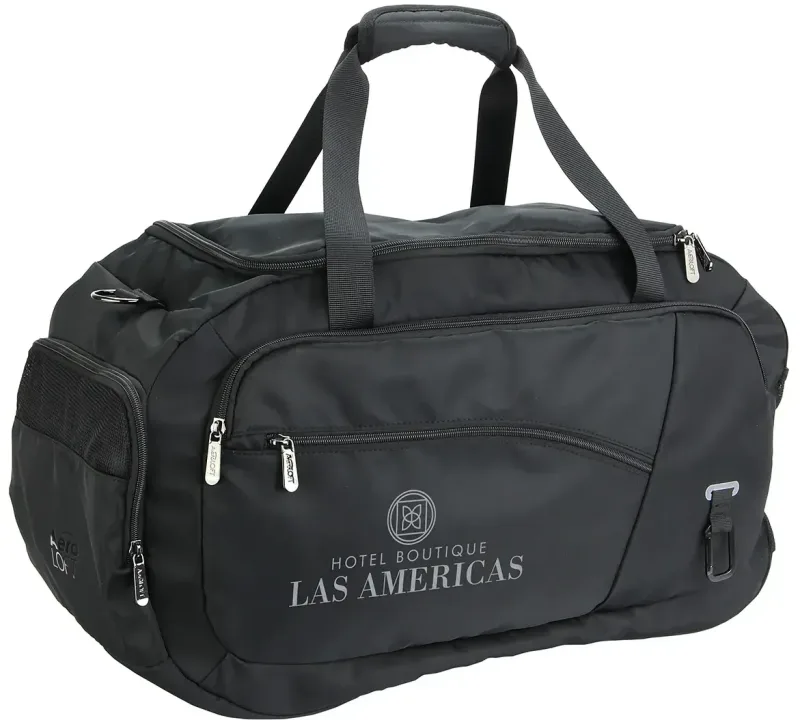 Custom Jet Black Weekender Duffel — view 9