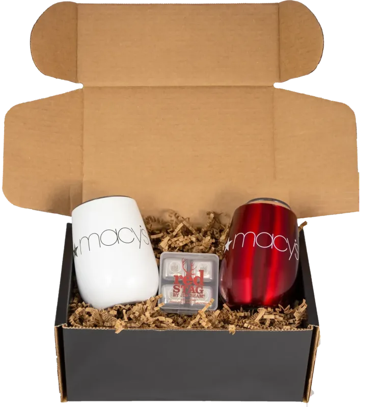 Personalized Branded After Party Kit (Two Pinot 10 oz Stainless Tumblers with Cool Cubes) — view 2