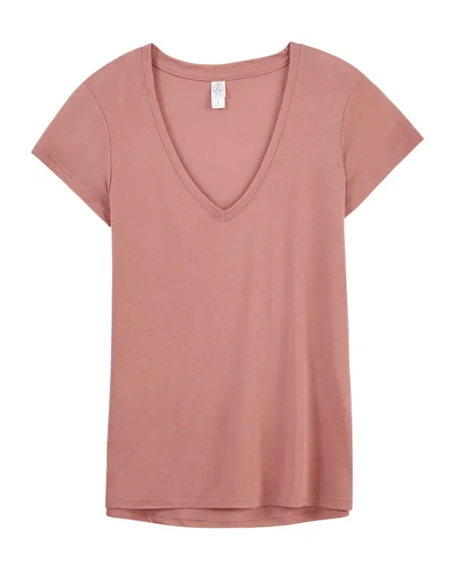 Alternative Ladies' Slinky-Jersey V-Neck T-Shirt — view 10
