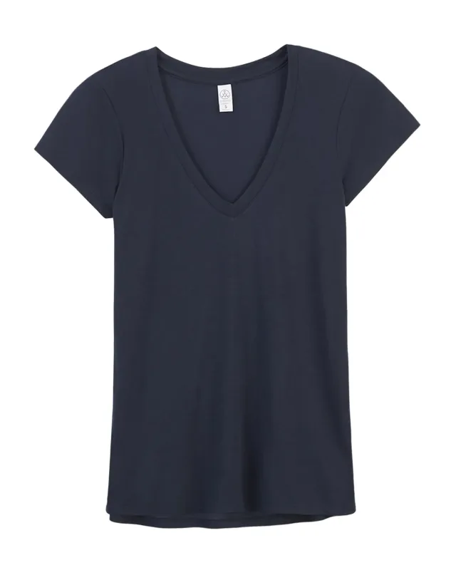Alternative Ladies' Slinky-Jersey V-Neck T-Shirt — view 17