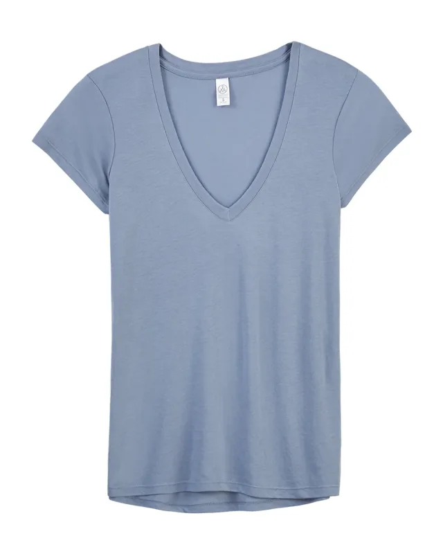 Alternative Ladies' Slinky-Jersey V-Neck T-Shirt — view 21