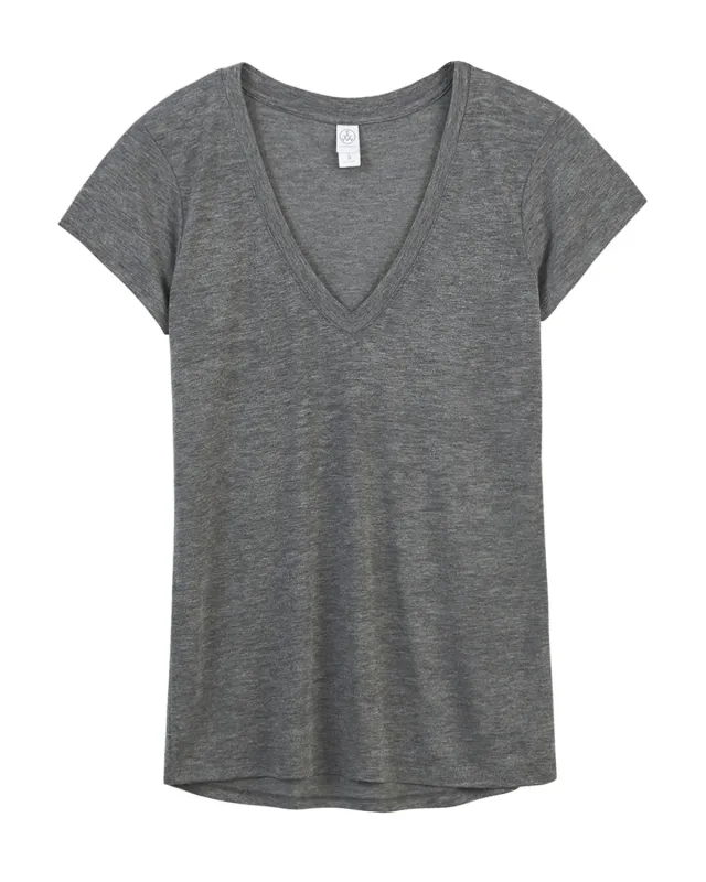Alternative Ladies' Slinky-Jersey V-Neck T-Shirt — view 24