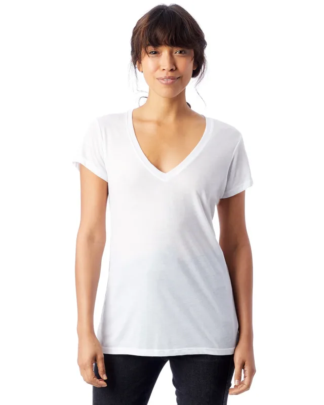 Alternative Ladies' Slinky-Jersey V-Neck T-Shirt — view 3