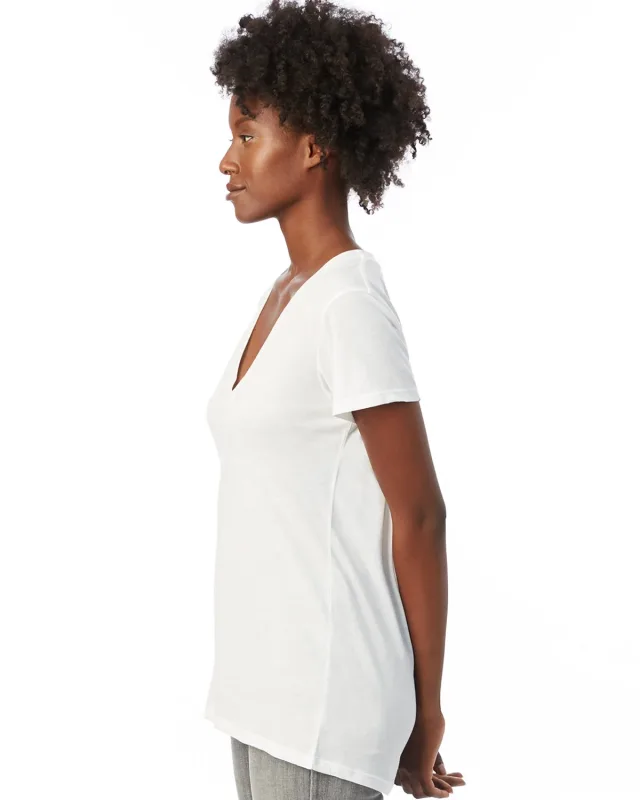 Alternative Ladies' Slinky-Jersey V-Neck T-Shirt — view 4