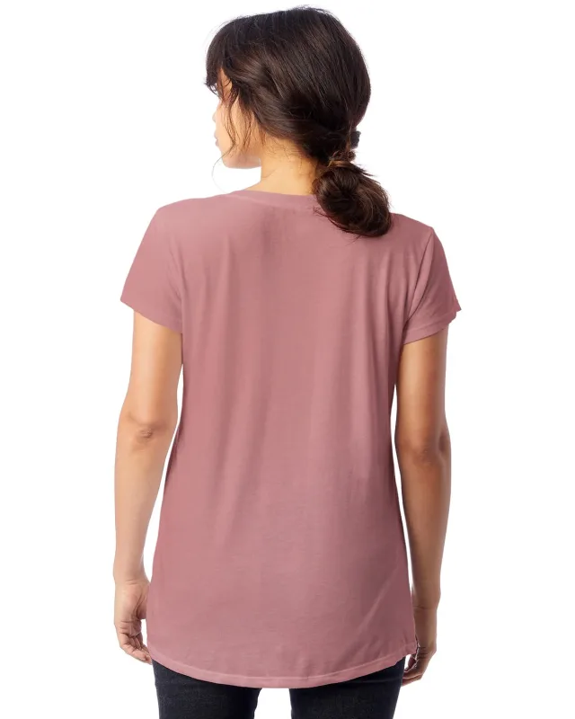 Alternative Ladies' Slinky-Jersey V-Neck T-Shirt — view 9