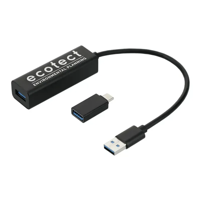Custom Branded 4-Port USB 3.0 Hub with Type C Adapter — view 4