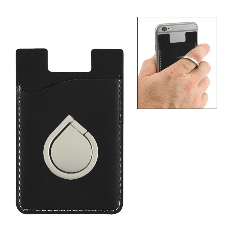 Aluminum Phone Ring And Stand With Phone Wallet — view 4