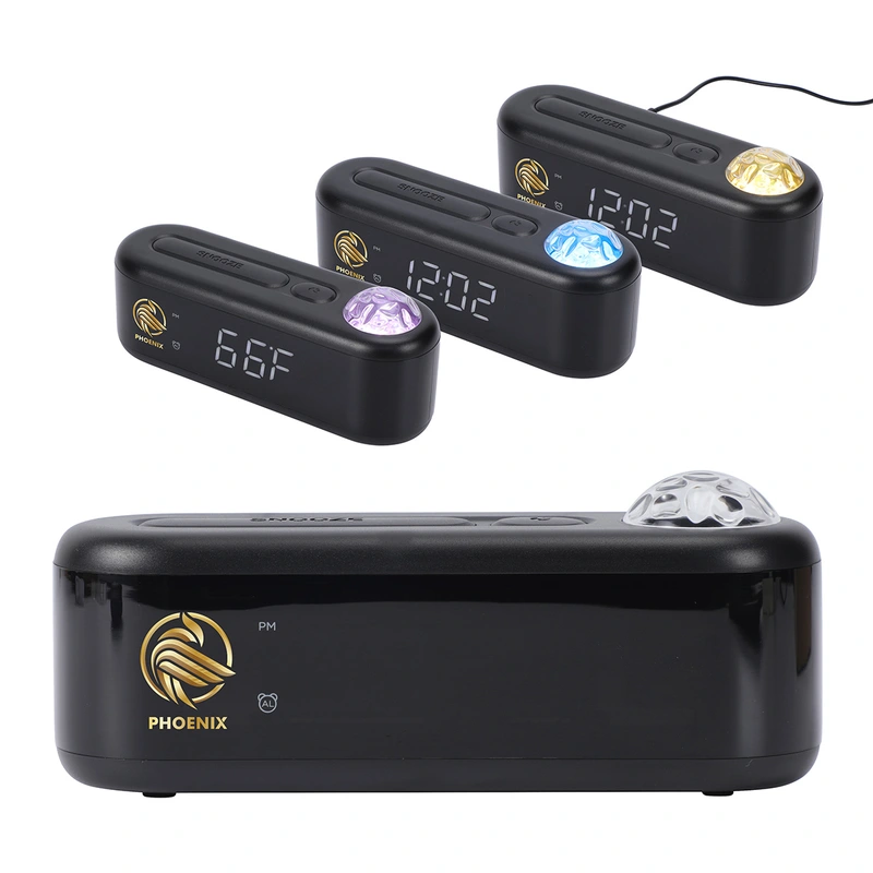 Ambiance Digital Alarm Clock with Ocean & Aurora Ceiling Projection