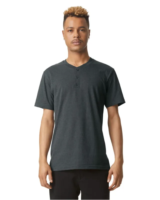 American Apparel Unisex CVC Henley T-Shirt — view 2