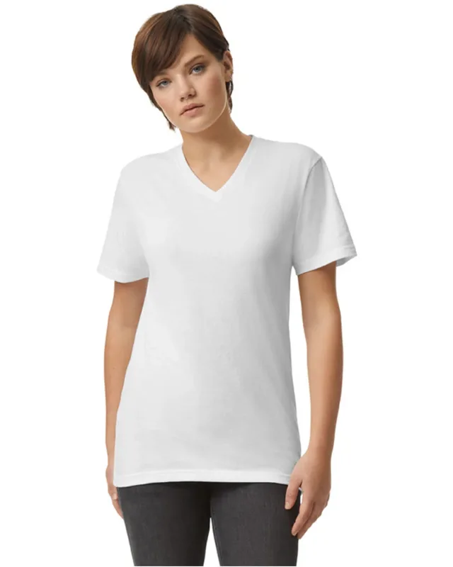 American Apparel Unisex CVC V-Neck T-Shirt — view 2