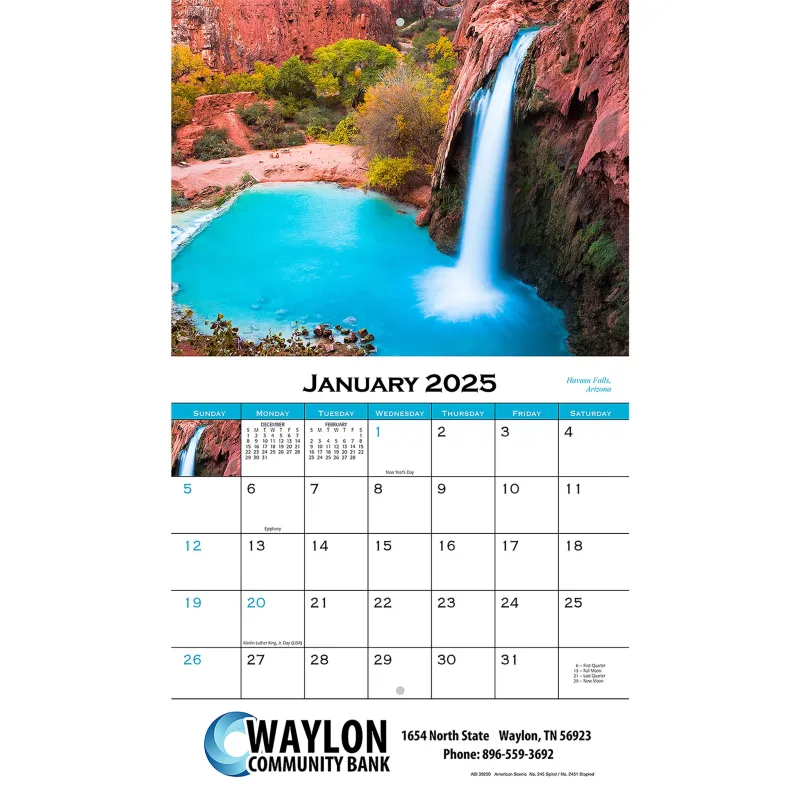 American Scenic Wall Calendar: 2025 Stapled — view 2