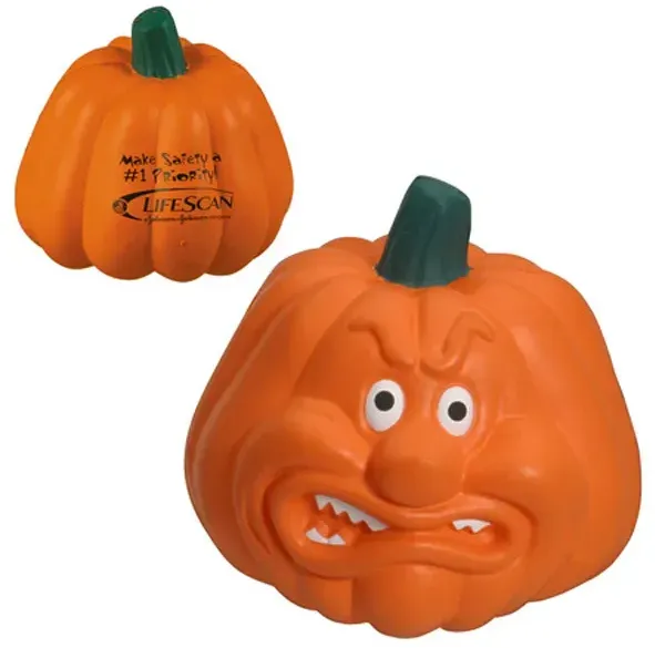 Custom Angry Pumpkin Stress Reliever