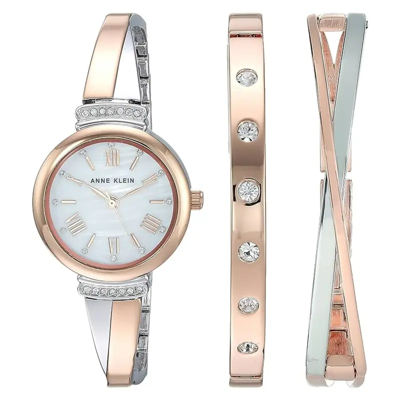 Anne Klein Women's Two-Toned Bracelet Watch Set