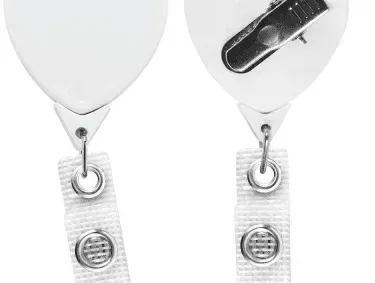 Anti-Microbial Heart Shape Badge Reel (Single & Double Strap) — view 2
