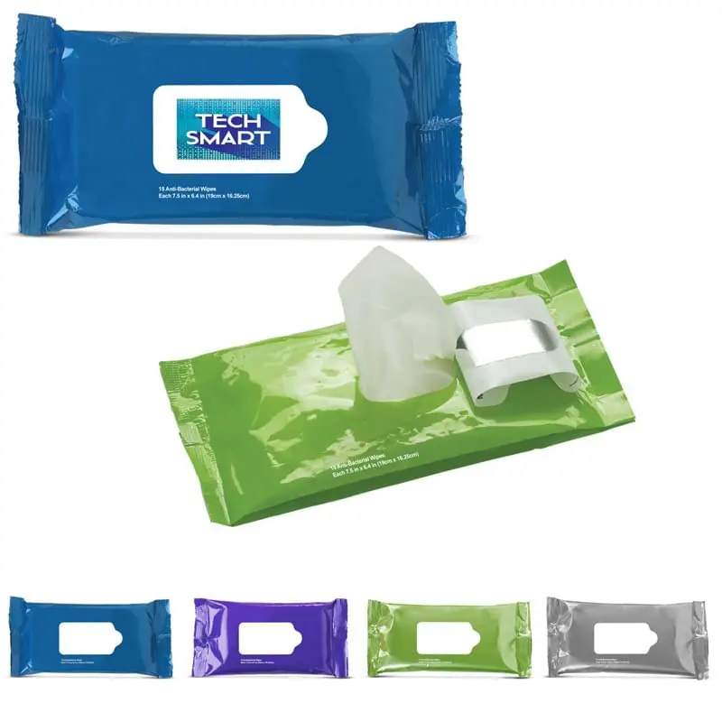 Antibacterial Wet Wipes in Pouch