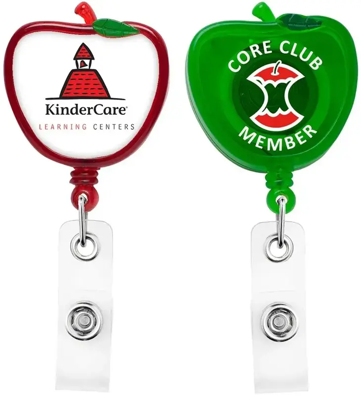 Apple Shaped Id Badge Reel