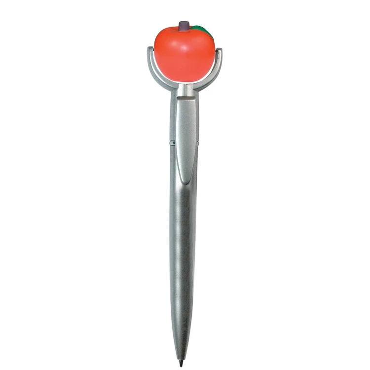 Imprinted Apple Squeeze Top Pen