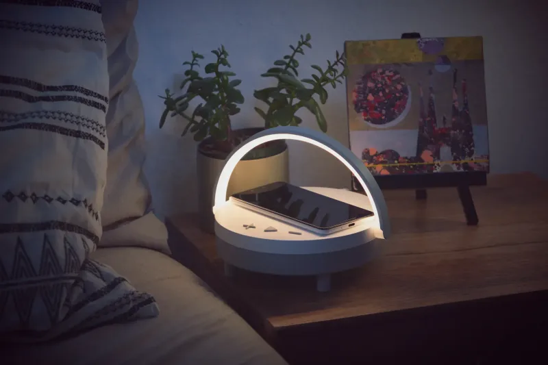 Custom Archway Speaker+Charger - Wireless, Touch Light, 5W Qi Charging — view 7