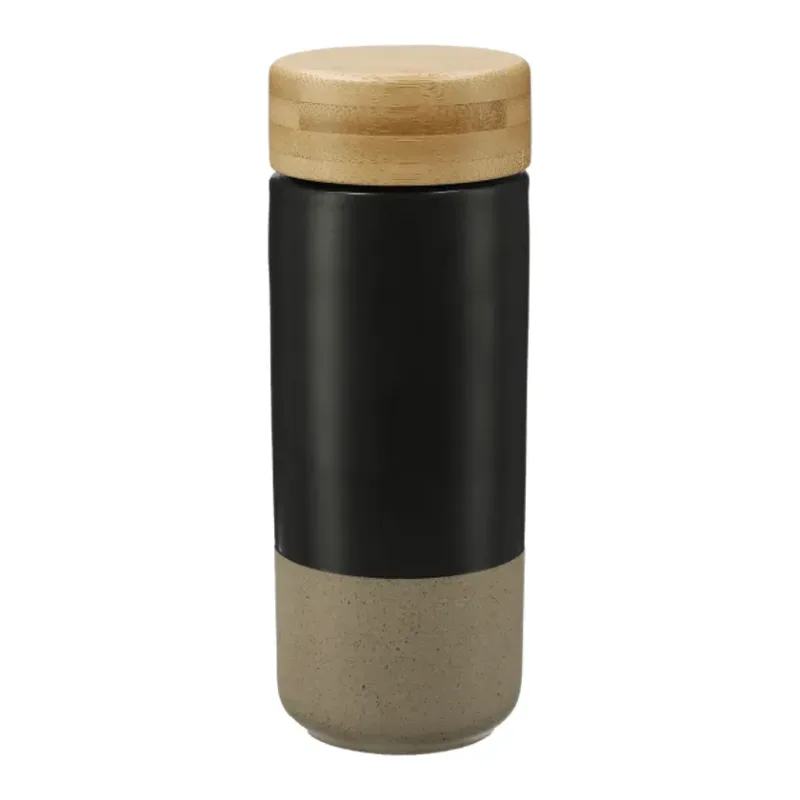 Custom Arlo Ceramic Tumbler with Bamboo Lid - 11oz — view 6
