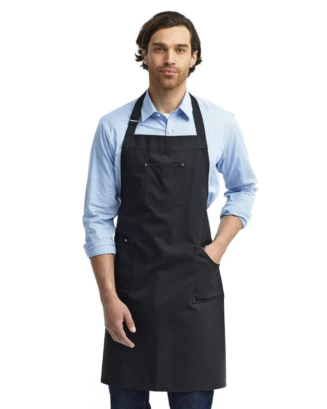 Artisan Collection by Reprime Unisex Cotton Chino Bib Apron — view 10