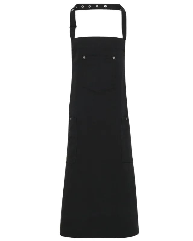 Artisan Collection by Reprime Unisex Cotton Chino Bib Apron — view 11