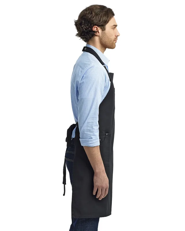 Artisan Collection by Reprime Unisex Cotton Chino Bib Apron — view 12