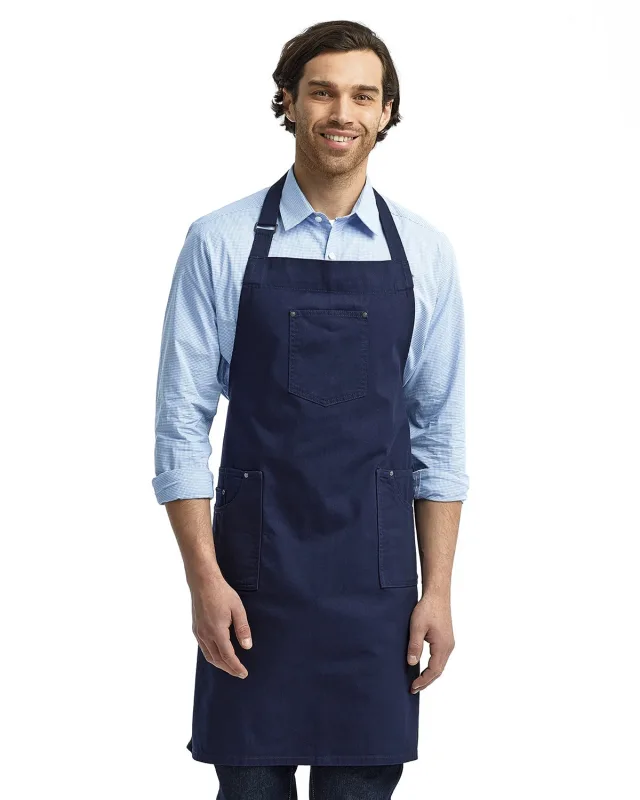 Artisan Collection by Reprime Unisex Cotton Chino Bib Apron — view 14